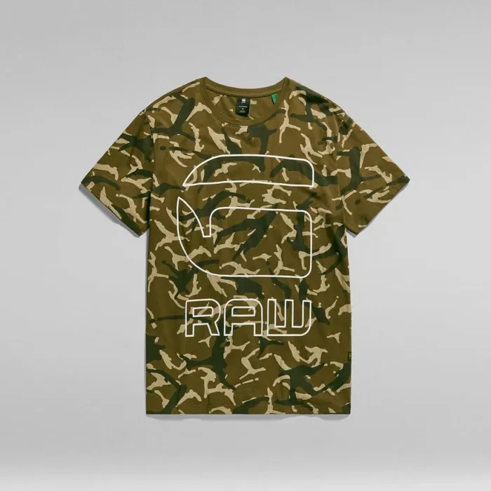 TShirts and Polos Men GStar RAW Camo Graphic TShirt Wild Olive Camo Paint