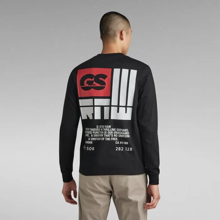 TShirts and Polos Men GStar RAW GS RAW Back Graphic TShirt Dark Black