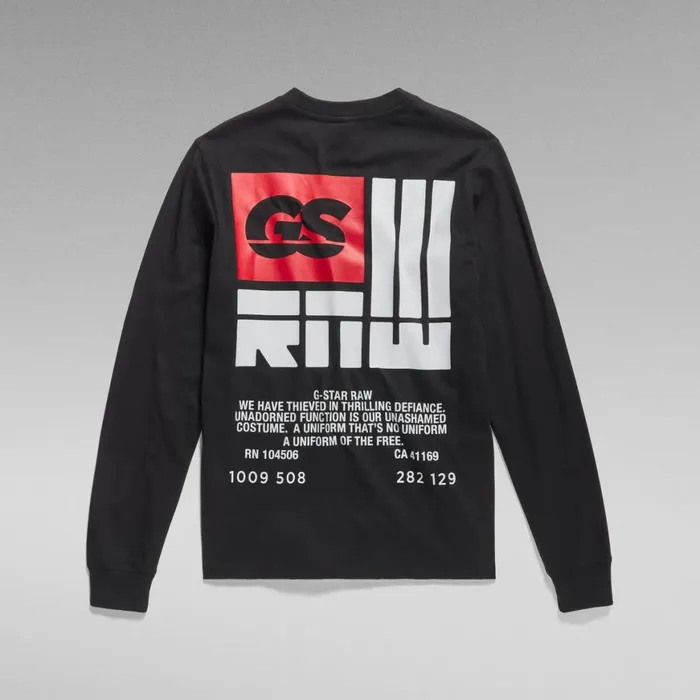TShirts and Polos Men GStar RAW GS RAW Back Graphic TShirt Dark Black