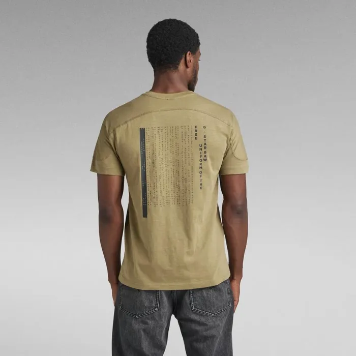 TShirts and Polos Men GStar RAW Korpaz Text TShirt Smoke Olive