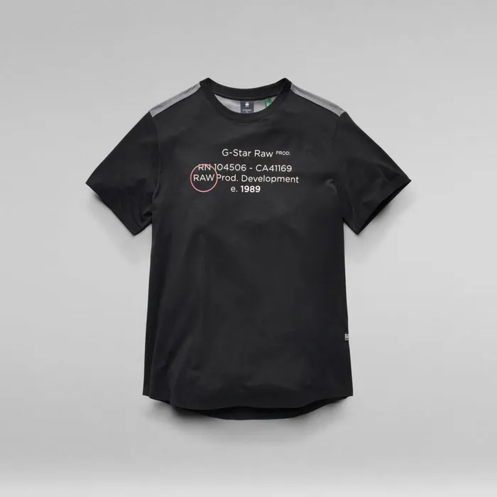 TShirts and Polos Men GStar RAW Lash Text Graphic TShirt Dark Black