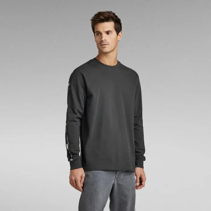 TShirts and Polos Men GStar RAW Lightweight Logo Tape Sweater Cloack