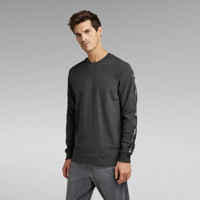 TShirts and Polos Men GStar RAW Lightweight Logo Tape Sweater Cloack