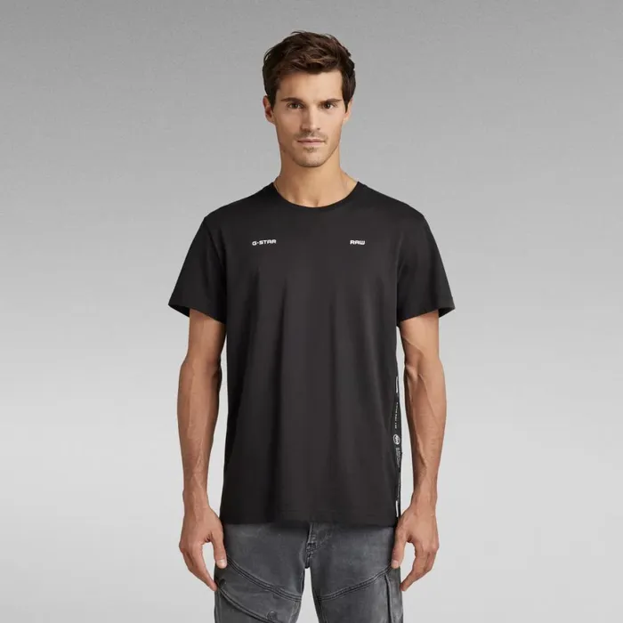 TShirts and Polos Men GStar RAW Logo Tape TShirt Dark Black