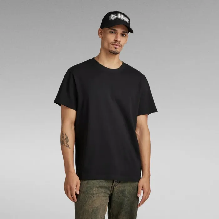 TShirts and Polos Men GStar RAW Loose Round Neck TShirt Dark Black