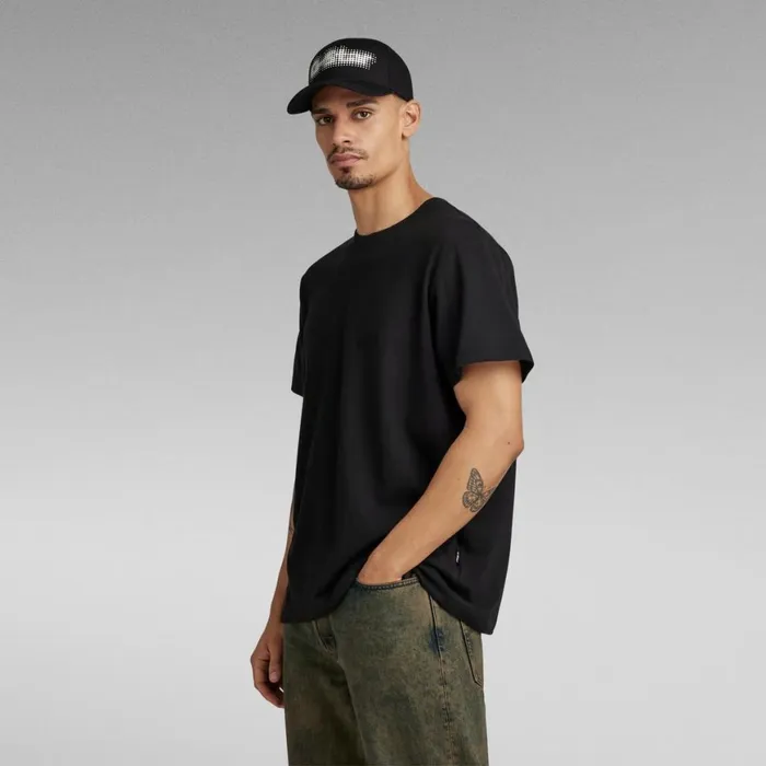 TShirts and Polos Men GStar RAW Loose Round Neck TShirt Dark Black