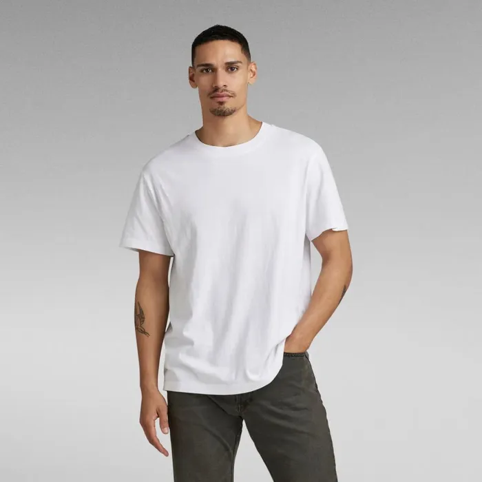 TShirts and Polos Men GStar RAW Loose Round Neck TShirt White