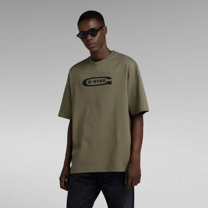 TShirts and Polos Men GStar RAW Old School Logo Boxy TShirt Turf