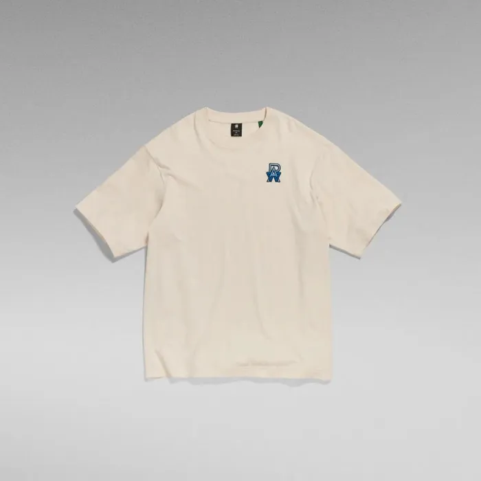 TShirts and Polos Men GStar RAW Oversized Boxy TShirt Embro RAW Ecru