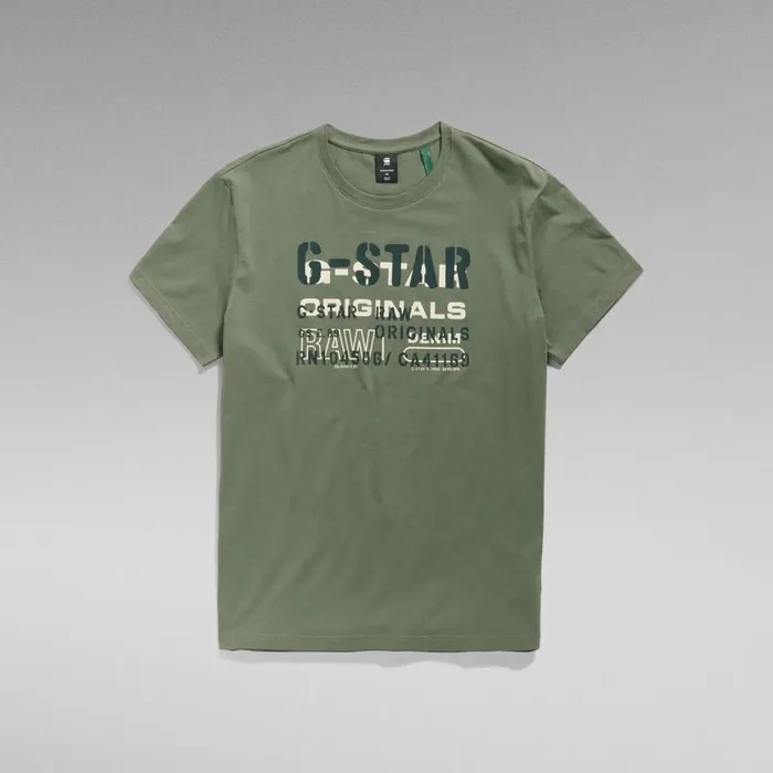 TShirts and Polos Men GStar RAW Stencil Originals TShirt Light Hunter