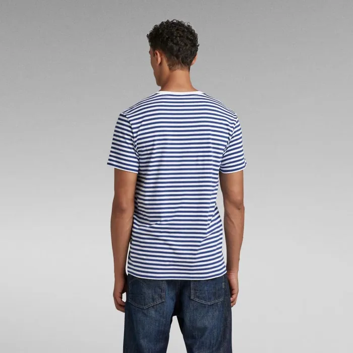 TShirts and Polos Men GStar RAW Stripe TShirt Whiteballpen Blue Stripe