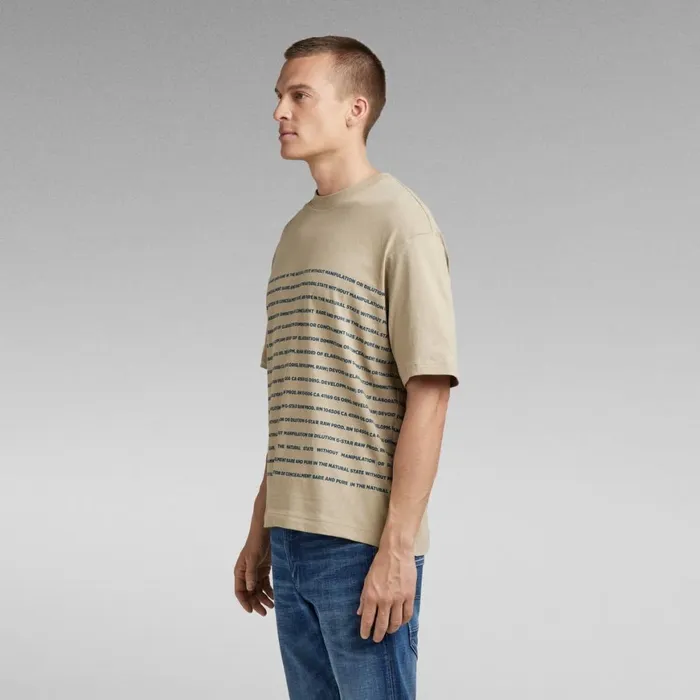 TShirts and Polos Men GStar RAW Text Stripe Boxy TShirt Tree House
