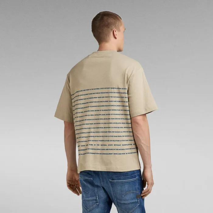 TShirts and Polos Men GStar RAW Text Stripe Boxy TShirt Tree House