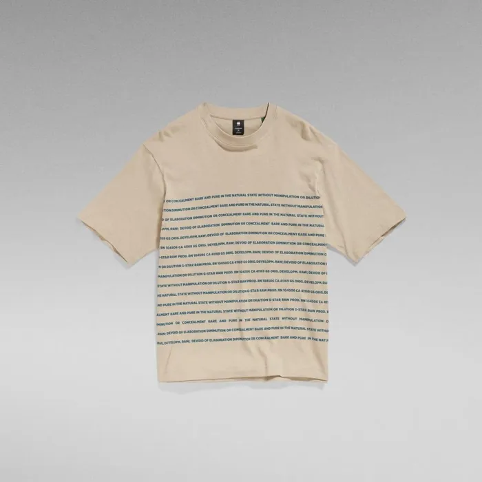TShirts and Polos Men GStar RAW Text Stripe Boxy TShirt Tree House