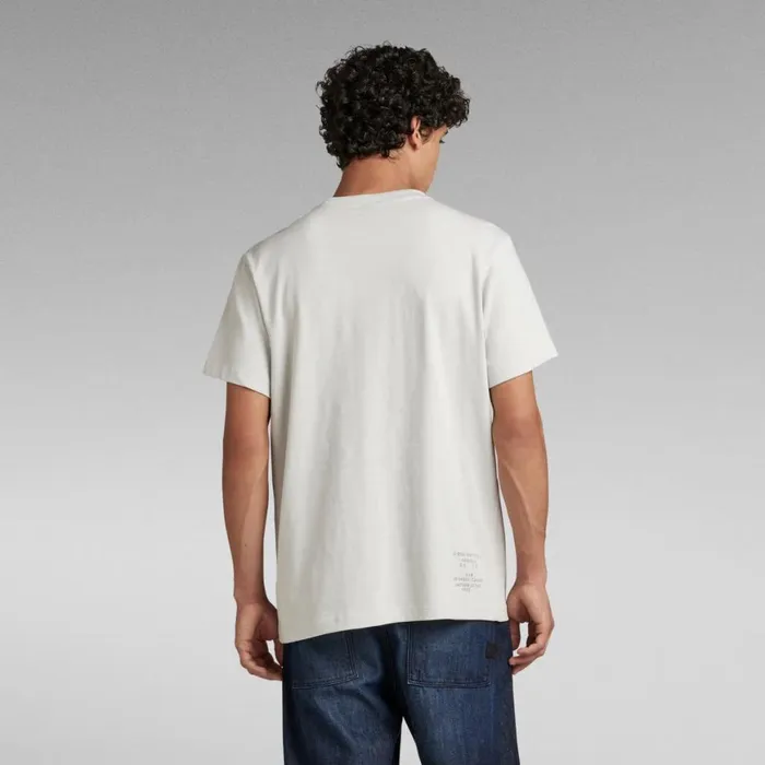 TShirts and Polos Men GStar RAW Utility Pocket Tape TShirt Cool Grey