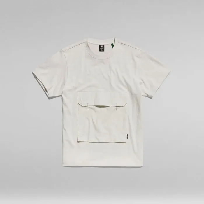 TShirts and Polos Men GStar RAW Utility Pocket Tape TShirt Cool Grey