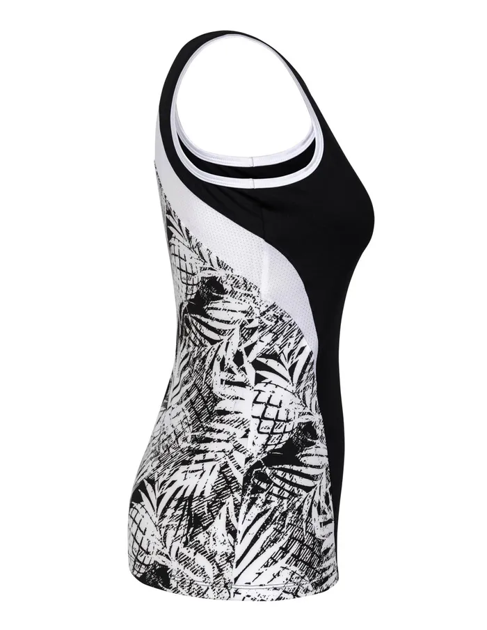 Tail Activewear Adelina Tank 8211 Tropical Print Dark 8211 FINAL SALE Women Tanks