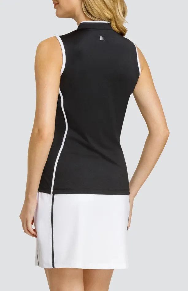 Tail Activewear Aiana Top 8211 Onyx Black Women Sleeveless