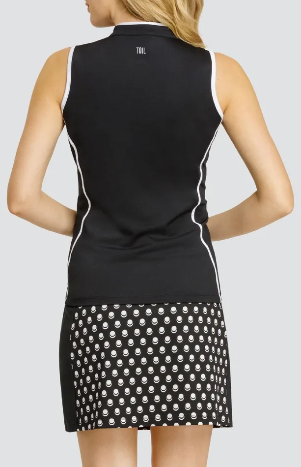 Tail Activewear Aiana Top 8211 Onyx Black Women Sleeveless