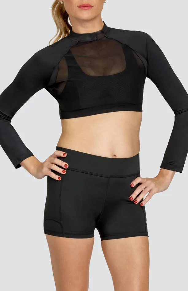 Tail Activewear Edie Layering Top 8211 Onyx Black Women Long Sleeve
