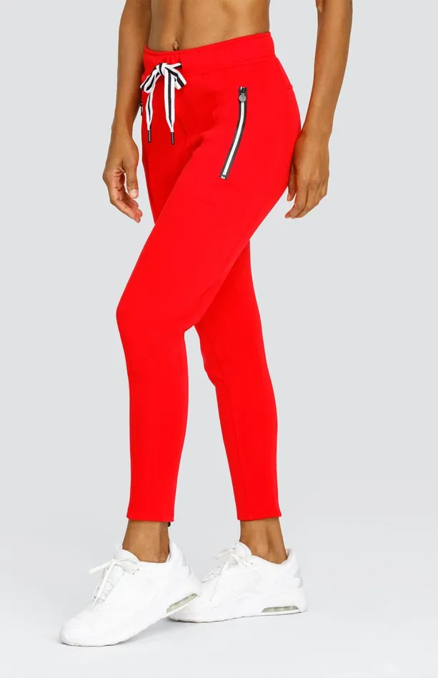 Tail Activewear Eleanor Dahlia Red Jogger Women Ankle Pants