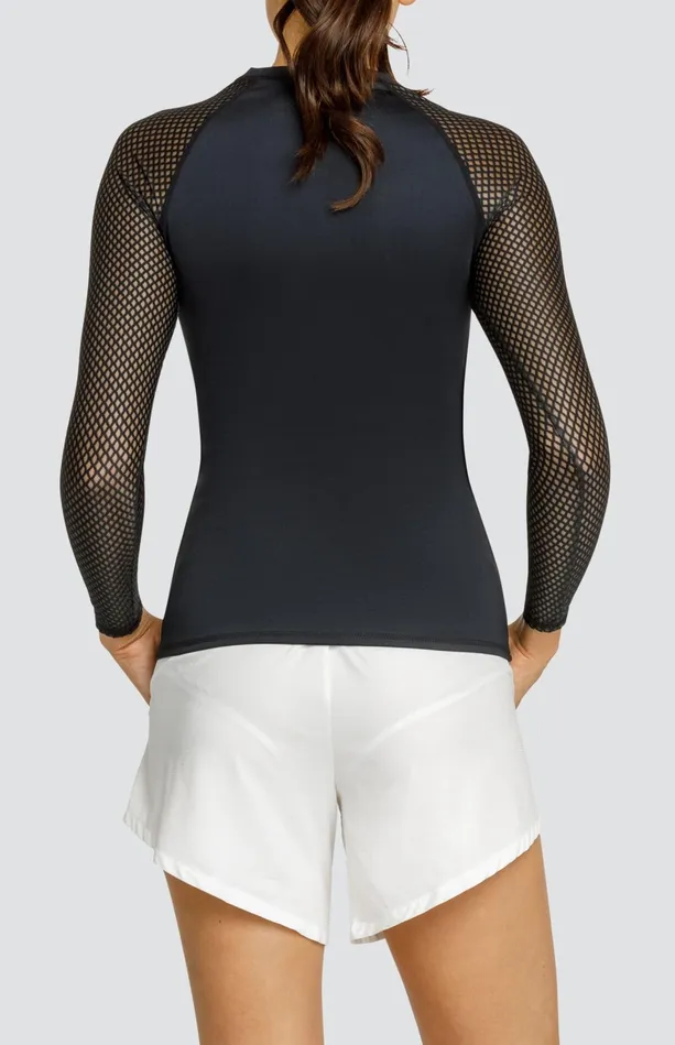 Tail Activewear Etta Top 8211 Onyx Black Women Long Sleeve