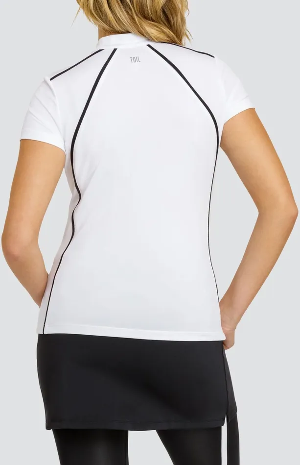Tail Activewear Katara Top 8211 Chalk White Women Short Sleeve