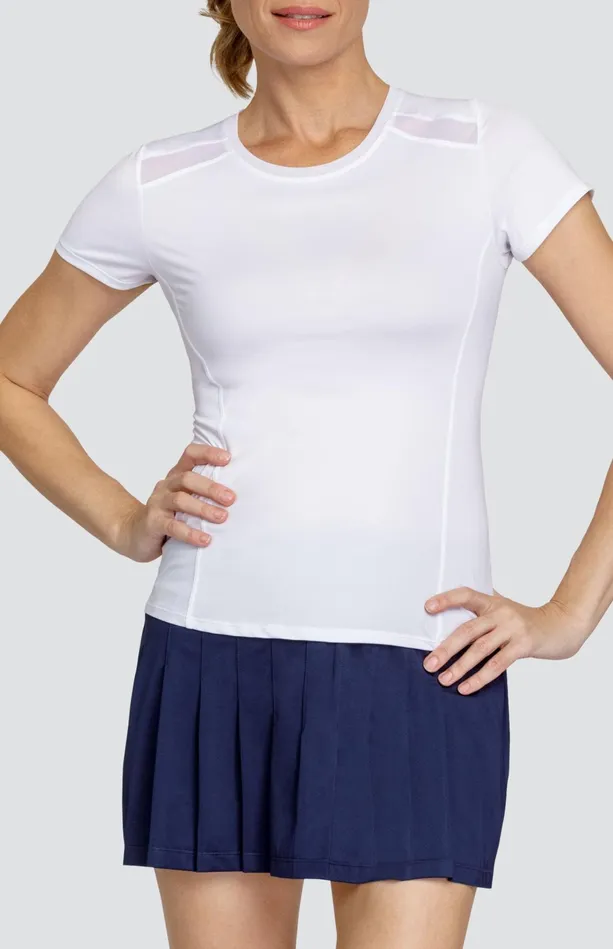 Tail Activewear Lorenia Top 8211 Chalk White Women Short Sleeve