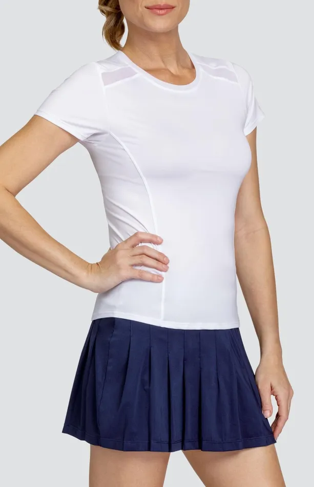 Tail Activewear Lorenia Top 8211 Chalk White Women Short Sleeve