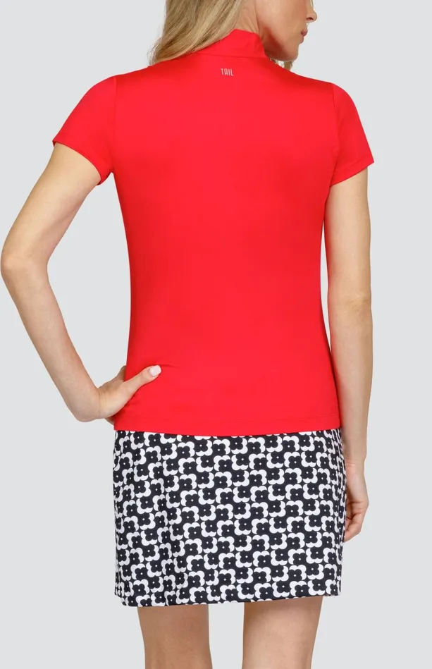 Tail Activewear Nivah Top 8211 Red Velvet Women Short Sleeve