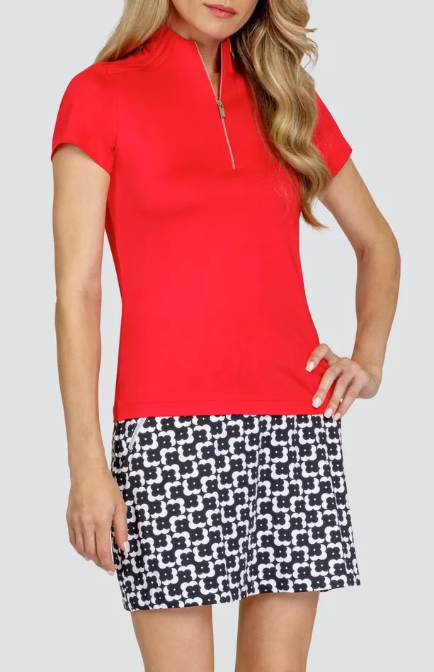 Tail Activewear Nivah Top 8211 Red Velvet Women Short Sleeve