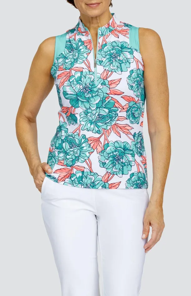 Tail Activewear Patti Top 8211 Peony Blooms Women Sleeveless