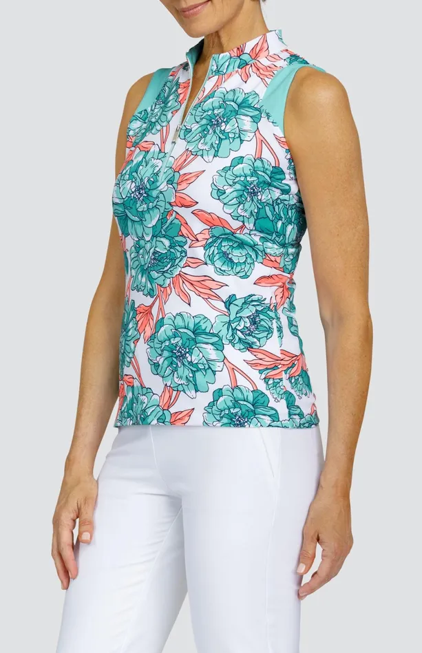 Tail Activewear Patti Top 8211 Peony Blooms Women Sleeveless