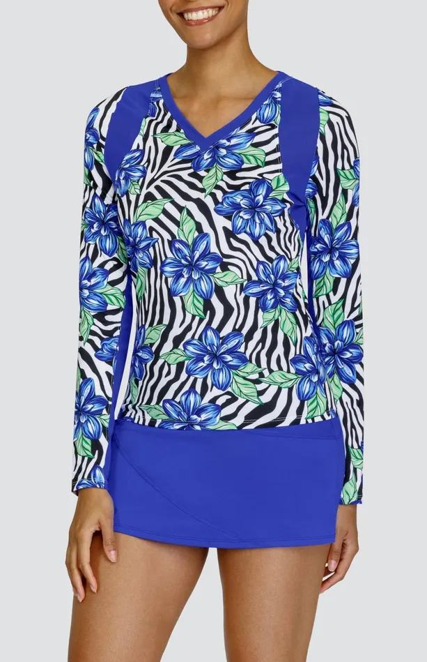 Tail Activewear Sinatra Top 8211 Zebra Daylily Women Long Sleeve