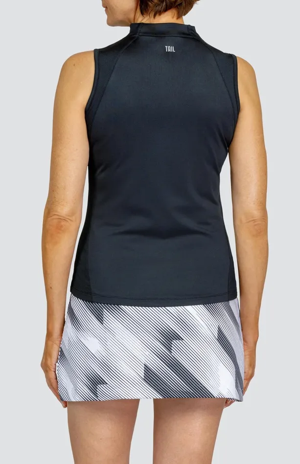 Tail Activewear Soiree Top 8211 Onyx Black Women Sleeveless