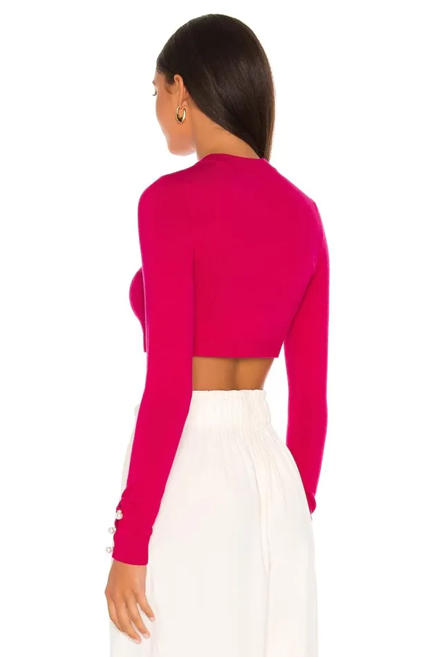 Tara Micro Cardigan Hot Pink Women Lovers and Friends Sweaters and Knits