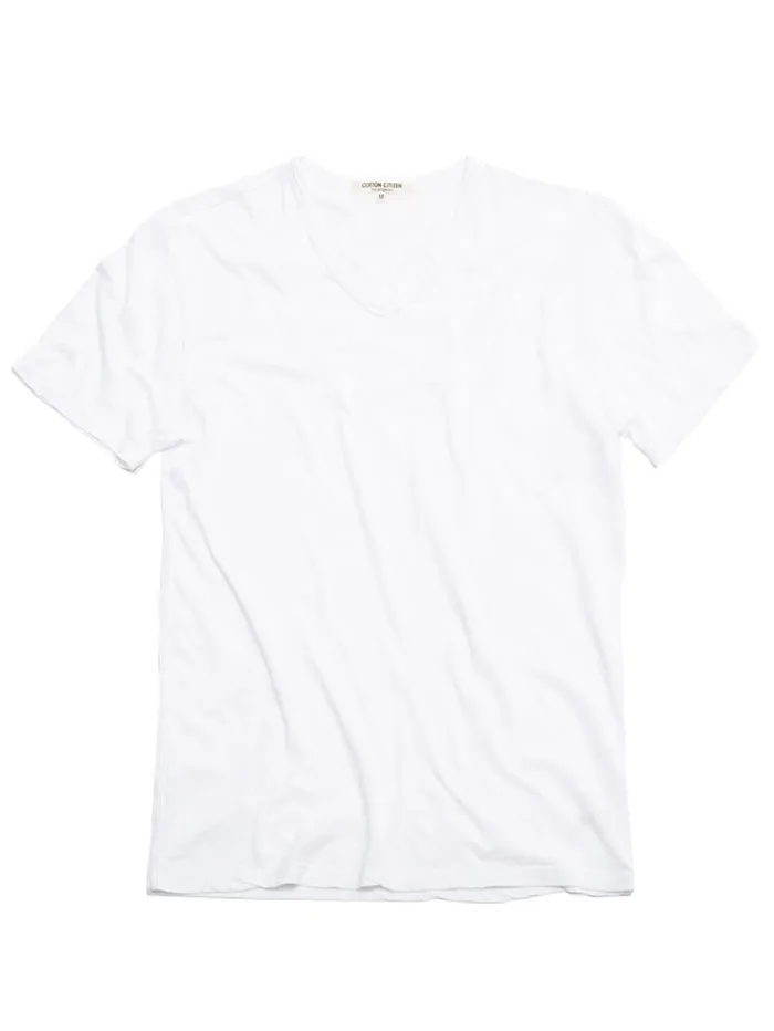 Tees Men COTTON CITIZEN Classic VNeck Tee White Tees Men COTTON CITIZEN Classic VNeck Tee White