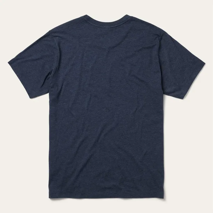 Tees Men Stetson Bucking Bronco Graphic Tee Blue