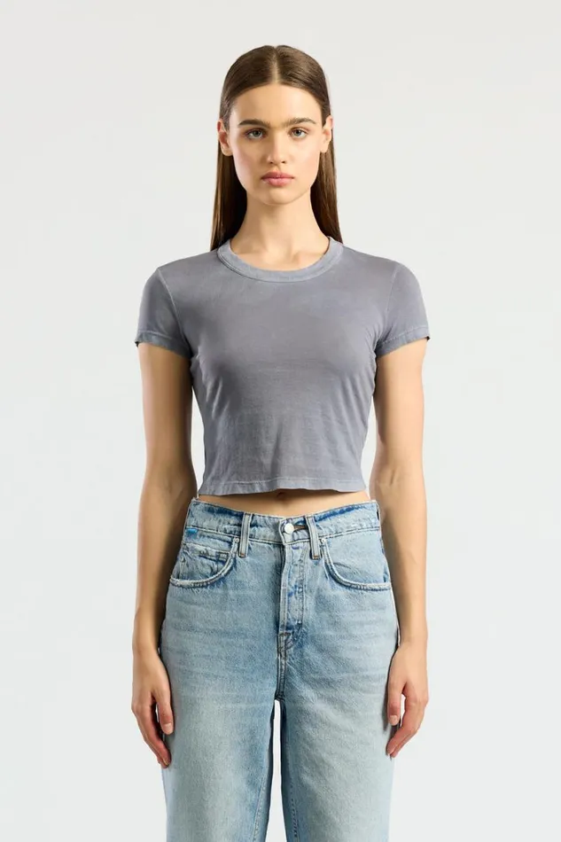 Tees Women COTTON CITIZEN Standard Baby Tee Vintage Natural Blue