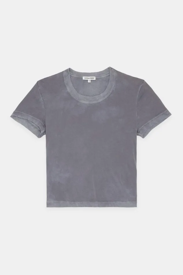 Tees Women COTTON CITIZEN Standard Baby Tee Vintage Natural Blue Tees Women COTTON CITIZEN Standard Baby Tee Vintage Natural Blue