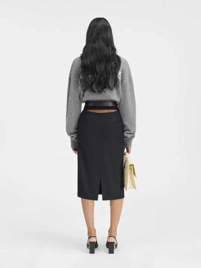 The Bari Midi Skirt Black Women JACQUEMUS Dresses and Skirts The Bari Midi Skirt Black Women JACQUEMUS Dresses and Skirts