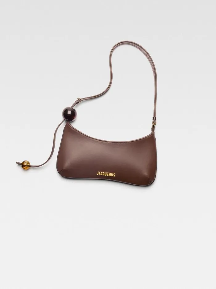 The Bisou Perle Medium Brown Women JACQUEMUS Shoulder Bags The Bisou Perle Medium Brown Women JACQUEMUS Shoulder Bags