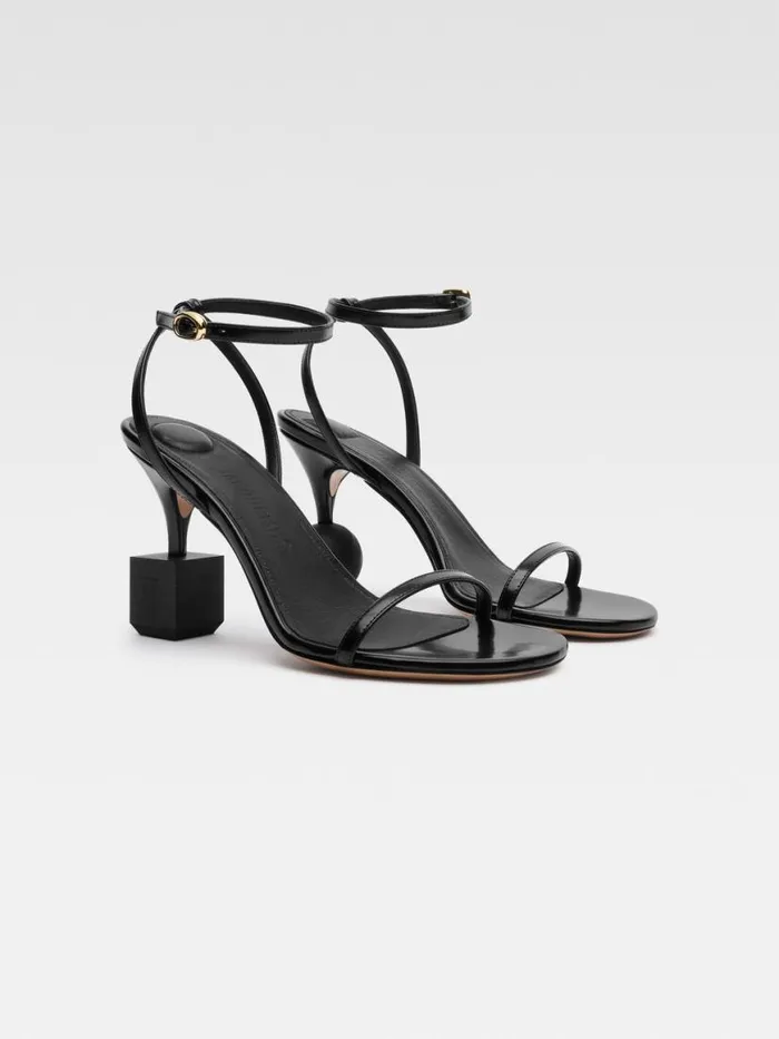 The Bisou Sandals Black Women JACQUEMUS Shoes The Bisou Sandals Black Women JACQUEMUS Shoes