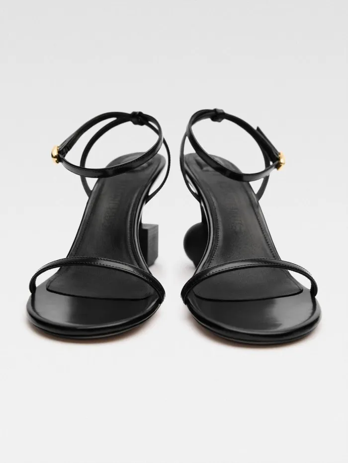 The Bisou Sandals Black Women JACQUEMUS Shoes The Bisou Sandals Black Women JACQUEMUS Shoes
