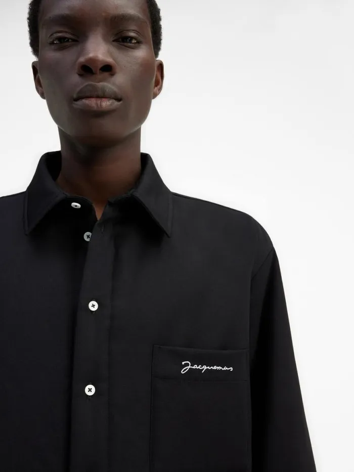 The Boulanger Shirt Black Men JACQUEMUS Shirts The Boulanger Shirt Black Men JACQUEMUS Shirts