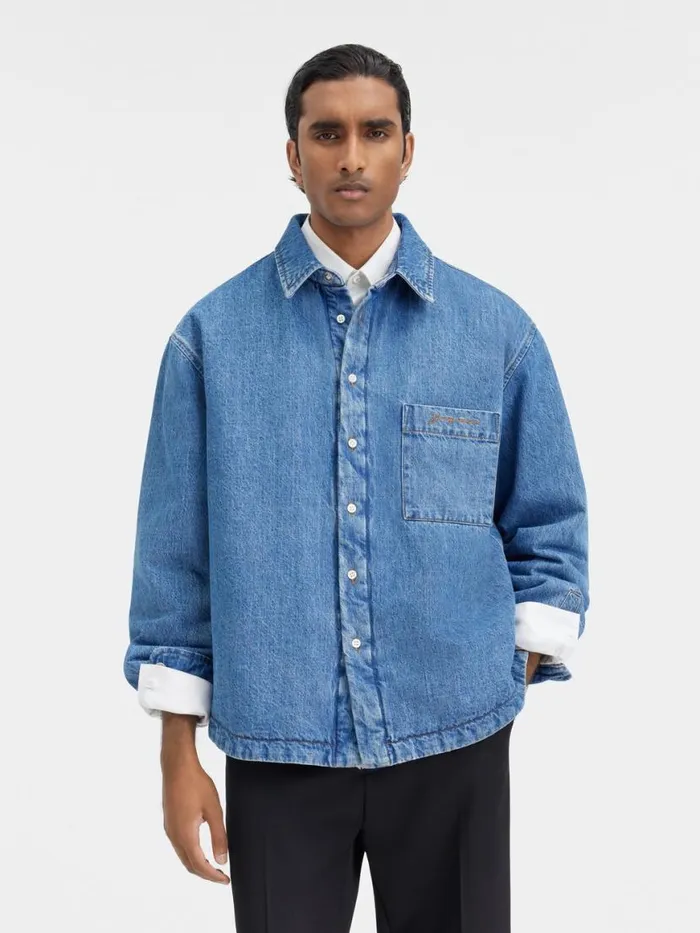 The Boulanger Shirt Bluetabac Men JACQUEMUS Shirts The Boulanger Shirt Bluetabac Men JACQUEMUS Shirts