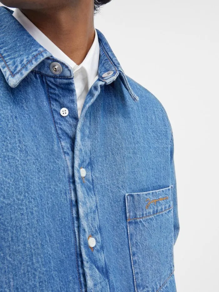 The Boulanger Shirt Bluetabac Men JACQUEMUS Shirts The Boulanger Shirt Bluetabac Men JACQUEMUS Shirts