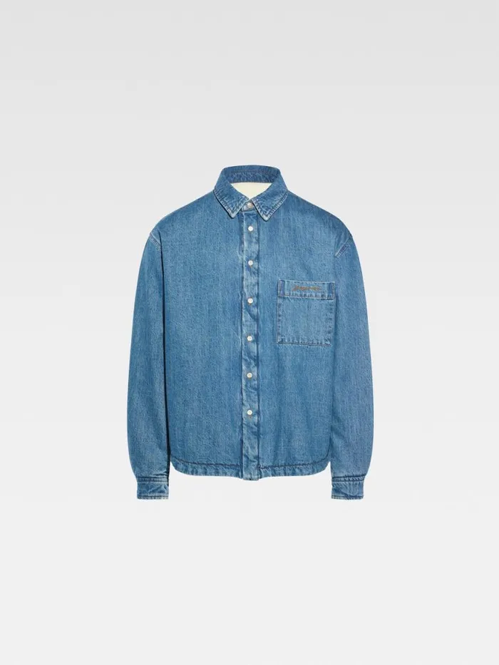The Boulanger Shirt Bluetabac Men JACQUEMUS Shirts The Boulanger Shirt Bluetabac Men JACQUEMUS Shirts