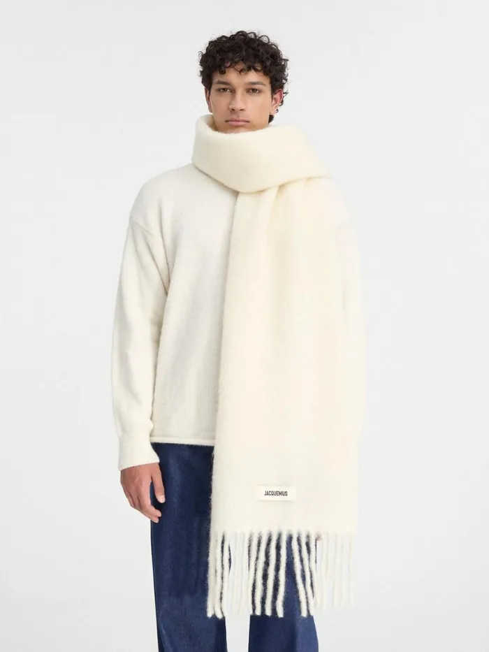 The Carro Scarf Offwhite WomenMen JACQUEMUS Scarves Beanies and Gloves The Carro Scarf Offwhite WomenMen JACQUEMUS Scarves Beanies and Gloves