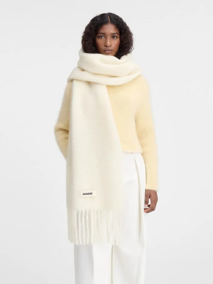 The Carro Scarf Offwhite WomenMen JACQUEMUS Scarves Beanies and Gloves The Carro Scarf Offwhite WomenMen JACQUEMUS Scarves Beanies and Gloves